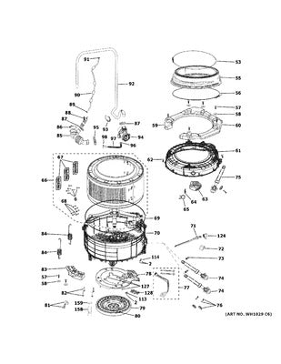 GENERAL ELECTRIC WH08X26291 AIR CLEANER REPLACEMENT PARTS