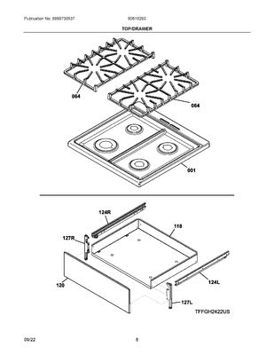 ELECTROLUX A12620501 BURNERS, GRATES AND RADIANTS