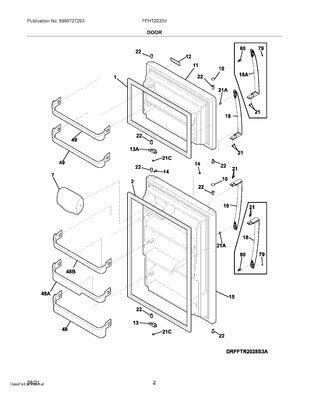 ELECTROLUX 241798547 WALL BRACKETS & PARTS