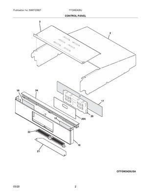 ELECTROLUX 316419382 CONTROL & CIRCUIT BOARDS