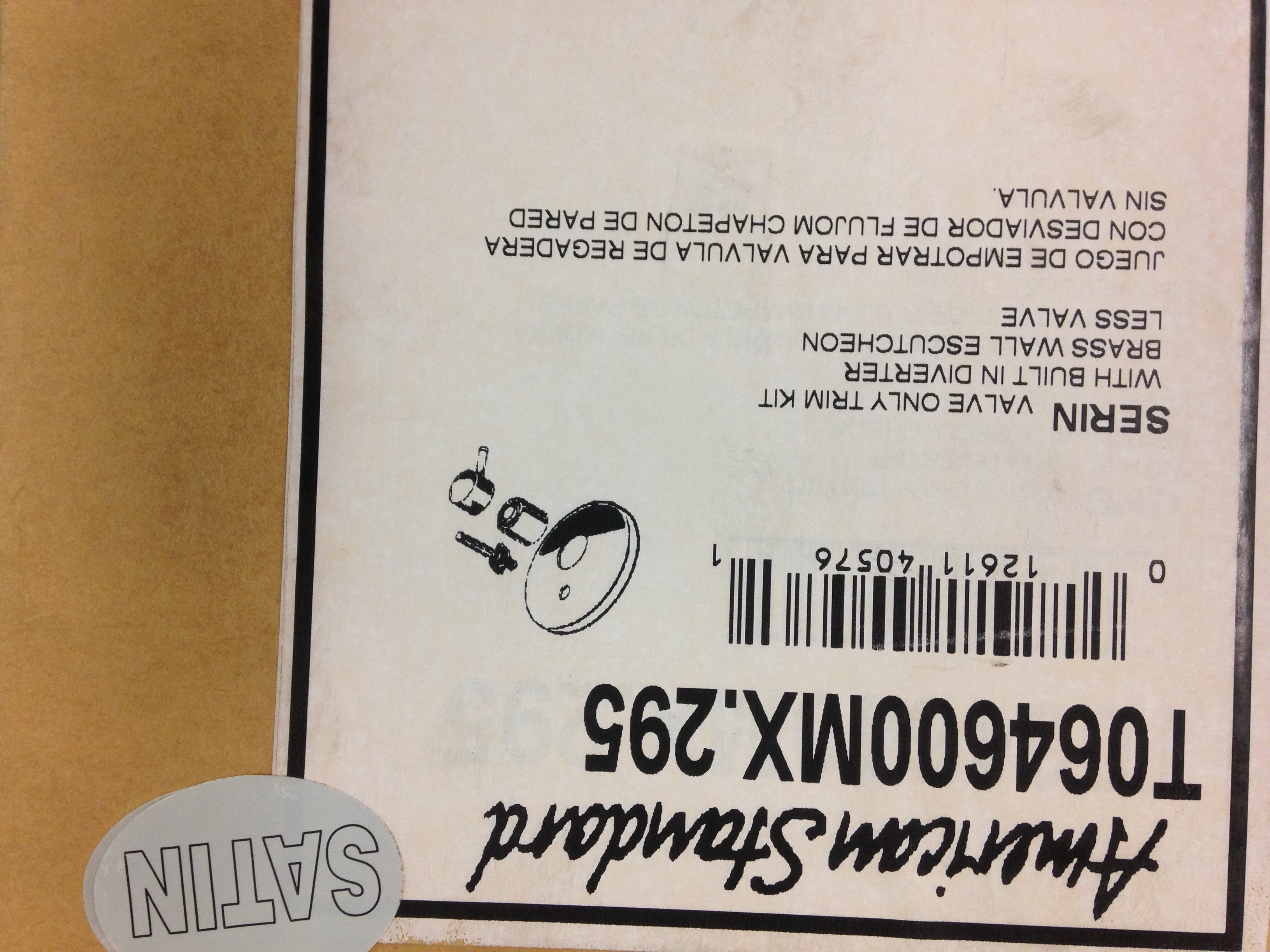AMERICAN STANDARD American Standard T064600MX.295 Serin Valve Trim Kit with Built-in Diverter