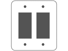 MULBERRY METAL PRODUCTS Mulberry Metal Products 76402 Receptacle Wall Plate 2-Gang Princess