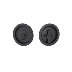 EMTEK Emtek EETPDRND63MB Round Pocket Door Privacy Lock Matte Black