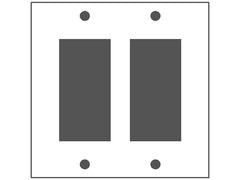 MULBERRY METAL PRODUCTS Mulberry Metal Products 85402 Standard receptacle wallplate 2-gang (4.5 in x 4.562 in)