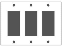 MULBERRY METAL PRODUCTS Mulberry Metal Products 83403 3-Gang Standard Wallplate Steel (4-1/2 in x 6-3/8 in)