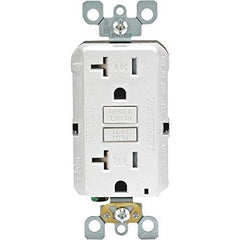 LEVITON Leviton R12-GFTR2-0KW SmartlockPro Self-Test GFCI outlet 20A 125V (Duplex 5-20R) R92-GFTR2-0KW