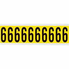 BRADY Brady 3440-6 Number Label (2 in / Card of 10)