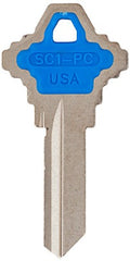 ILCO Kaba Ilco Corp SC1-PC-BLUE Schlage Blue Key Blank