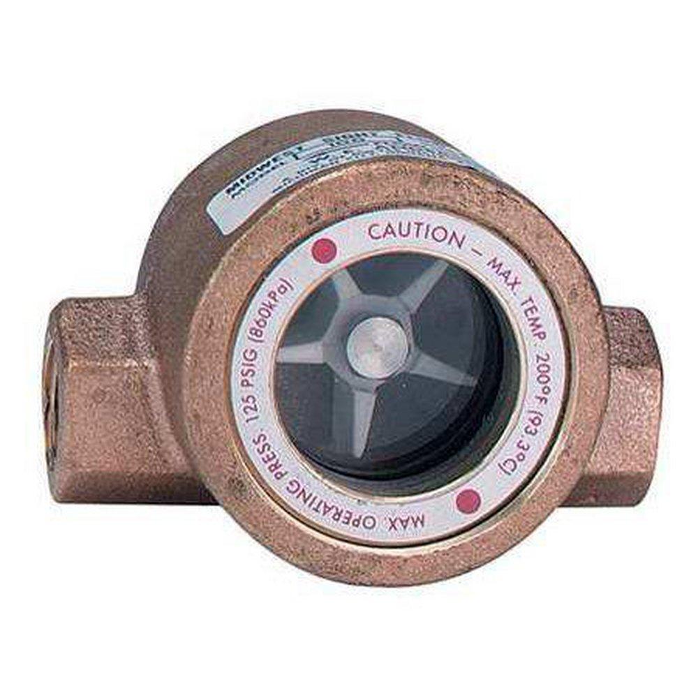 DWYER Dwyer SFI-100-1 1 Inch Sight Flow Indicator 125 psi Single Window