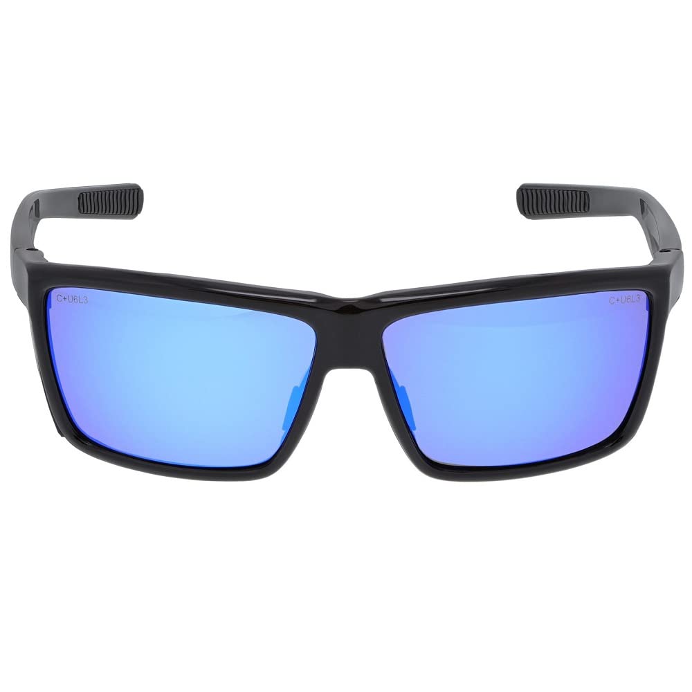MCR SAFETY MCR Safety SR218B Swagger SR2 Safety Glasses Polycarbonate Lens/Black Frame Blue Diamond Mirror Lens
