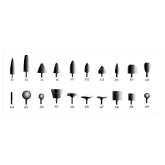 Norton 61463624385 Gemini 38A AO Vitrified Bond Mounted Points 60 Grit 5 Pack