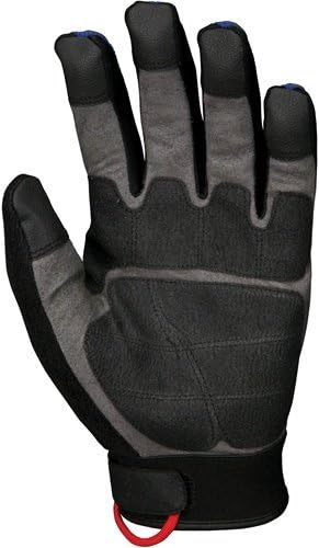 MCR SAFETY MCR Safety B100XL ForceFlex Clarino Synthetic Leather Gloves Adjustable Wrist Closure X-Large Blue Black 1-Pair