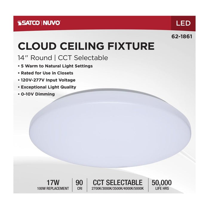 SATCO-NUVO Satco-Nuvo 62-1861 14 inches LED cloud fixture 17W (14 in)