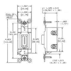 Hubbell Wiring Device-Kellems HBL1223L 20A 120/277V 3Way Locking Switch