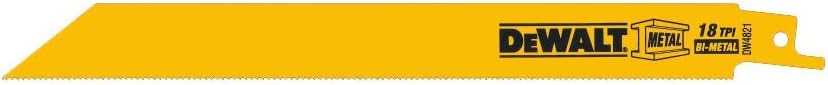 DEWALT DeWalt DW4821 8 Inch 18 TPI Reciprocating Saw Blade 5-Pack