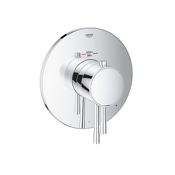 GROHE Grohe 19987001 Essence New 2-Handle Single Function Thermostatic Trim With Control Module (1) 24107000