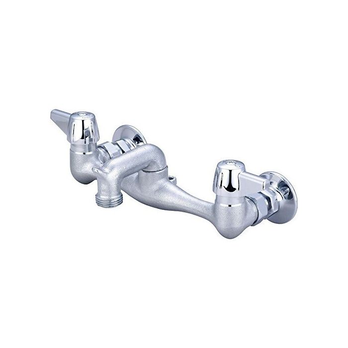 CENTRAL BRASS Central Brass 0051-URC Two-Handle Wall-Mounted Service Sink Faucet