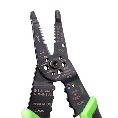 HILMORE Hilmor 1885424 Wire Stripper 8 Inch - Easy Identification and Bolt Cutting