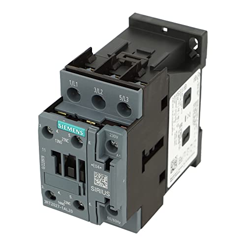 SIEMENS Siemens 3RT20271AL20 Contactor S0 32A 15KW/400V 1NO+1NC AC 230V 50/60HZ 3-Pole Screw Terminals