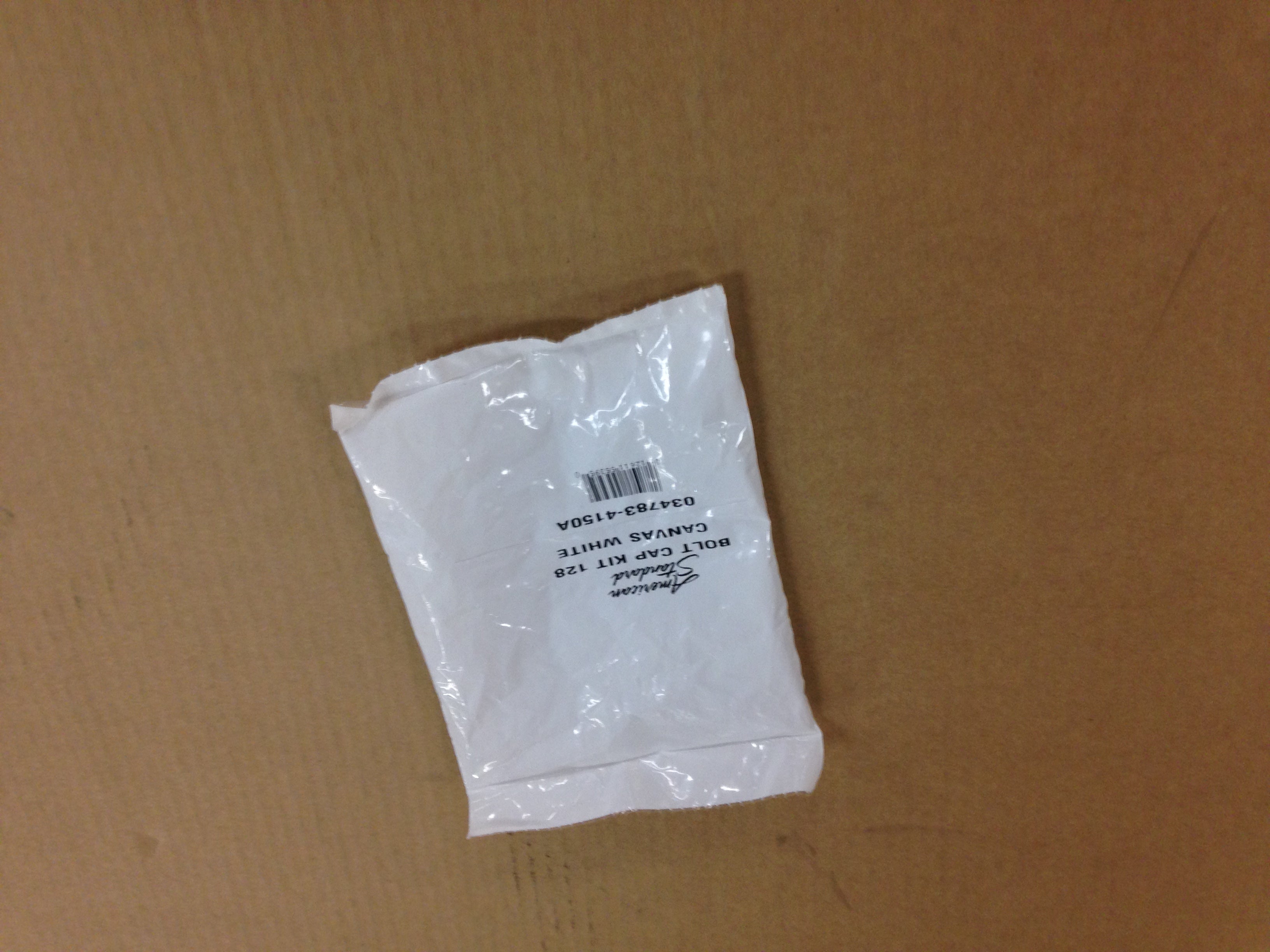 AMERICAN STANDARD American Standard 034783-4150A Bolt Cap Kit 128 Canvas White 2 per Bag