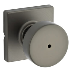 KWIKSET Kwikset 730PSKSQT-18G Pismo Privacy Knob Square Rose Gunmetal