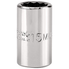 PROTO Proto J5415M Hand Socket 15 Mm 12-point 1/2 Drive