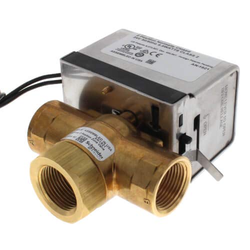 SCHNEIDER ELECTRIC Schneider Electric VT3325G13A020 3/4 Inch NPT 3-Way Zone Valve 24V AC