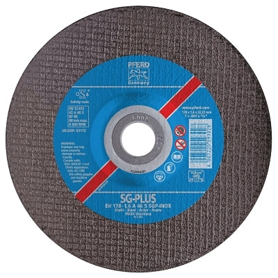 PFERD Pferd 63172 Special Line SG-Plus Depressed Center Cut-Off Wheel 4-1/2 inch 0.045 inch Thickness 46 Grit Aluminum Oxide Type 27