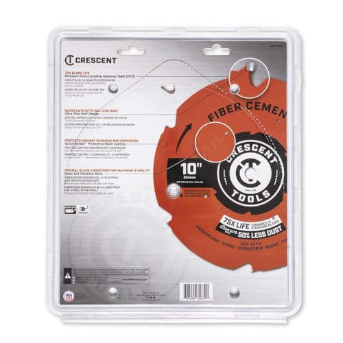 CRESCENT Crescent CSBFC-1006 Fiber Cement Circular Saw Blade 10 inches 6 Tooth