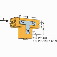 SIMPSON STRONG-TIE Simpson Strong Tie 66T G90 T Strap Tie 14 Gauge 10 Pack