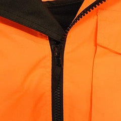 Radians SJ110B-3ZOS-L 2-in-1 Bomber Jacket, Fleece Liner, Orange/Black, Large