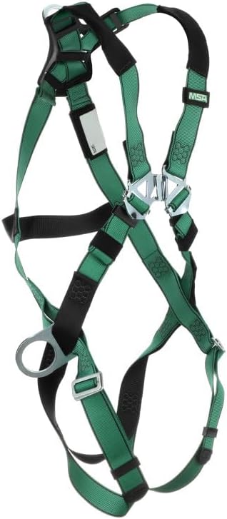 MSA SAFTEY MSA 10197231 V-Form Full Body Harness Extra Large Back Hip D-Rings Qwik Fit Straps