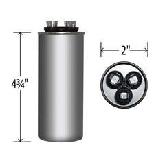 Mars 14091 35/10 MFD Round Run Capacitor 440V