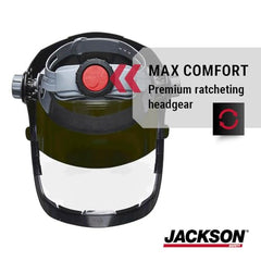 Jackson Safety 14230 Quad500 Face Shield with Shade 5 IR Welding Visor