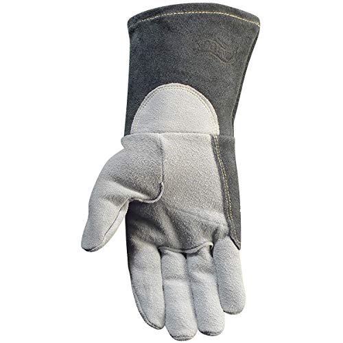 CAIMAN Caiman 1864-5 Genuine American White Tail Deerskin Leather Kontour TIG/MIG Gloves Large