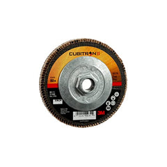 3M 7100032505 Cubitron II Flap Disc 967A T27 Quick Change 4-1/2 Inches x 5/8-11 Arbor 80 Grit
