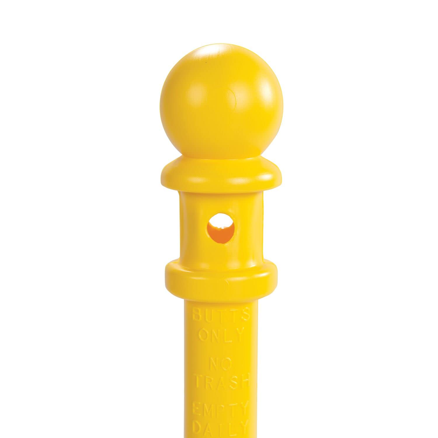 EAGLE GASKET AND PACKING Eagle 1202 Galvanized Steel Poly Tube Cigarette Butt Receptacle, 2-1/2 Gallon Capacity, 35 Inch Height, 11 Inch Diameter, Yellow