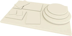 Notrax T45S4012BF Sani-Tuff Premium Rubber Cutting Board 12 x 18 Beige