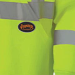 Pioneer V1060461U-L High Visibility Safety Hoodie Zipper Pockets Polyester Fleece Orange and Yellow/Green