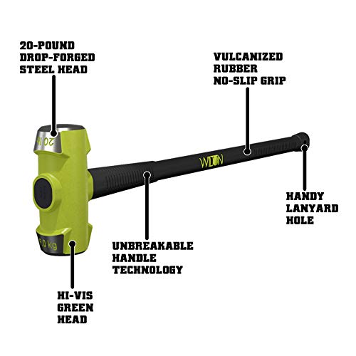 WILTON Wilton 22036 B.A.S.H Sledge Hammer 20 lb Head 36 Inch Handle