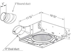 Delta Breez SLM100 100 CFM 14.5W 1.0 SONE