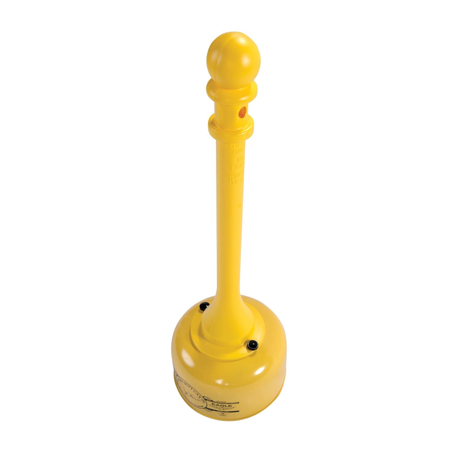 EAGLE GASKET AND PACKING Eagle 1202 Galvanized Steel Poly Tube Cigarette Butt Receptacle, 2-1/2 Gallon Capacity, 35 Inch Height, 11 Inch Diameter, Yellow