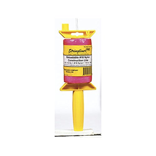 STRINGLINER Stringliner 25462 Nylon Mason Line With Reel 500 ft Fluorescent Pink