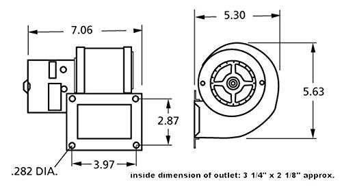 GENTEQ MOTORS Fasco A166 Centrifugal Blower with Sleeve Bearing, 3,200 rpm, 115V, 50/60Hz, 1.4 amps