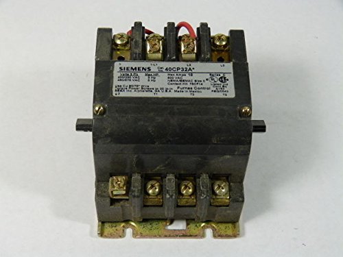 SIEMENS Siemens 40CP32AA Contactor 18A Max 3Ph Sz0 120/240V