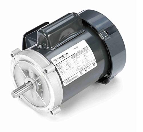MARATHON MOTORS Marathon MG1513 56C Frame Totally Enclosed Fan Cooled 5KC35MN73 General Purpose Motor 1/3 hp 1800 RPM 115/230 VAC 1 Phase 1 Speed Ball Bearing C-Face Capacitor Start