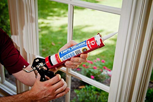 RED DEVIL Red Devil 0816 100% Silicone Sealant Architectural Grade with Water Resistant Properties 9.8 oz 12 Pack