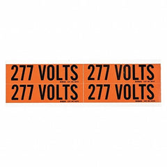 BRADY Brady 44212 Conduit and Voltage Label Cloth Semi-Gloss 277V (1.125 in x 4.125 in)