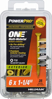 HILLMAN Hillman Fasteners 116783 Exterior Screw 6 X 1.25 in 35 Pack