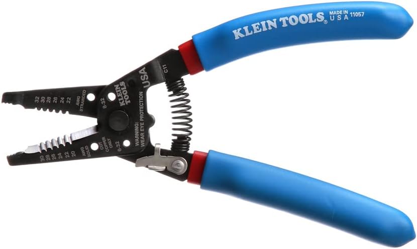 KLEIN TOOLS Klein Tools 11057 Wire Cutter Stripper Heavy Duty for 20-30 AWG Solid and 22-32 AWG Stranded